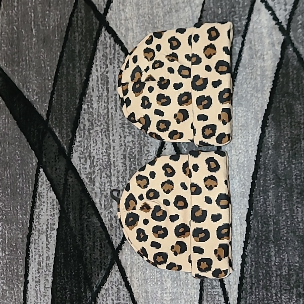 Leopard Print Patterned Ribbed Cuffed Beanie Hat … - image 5